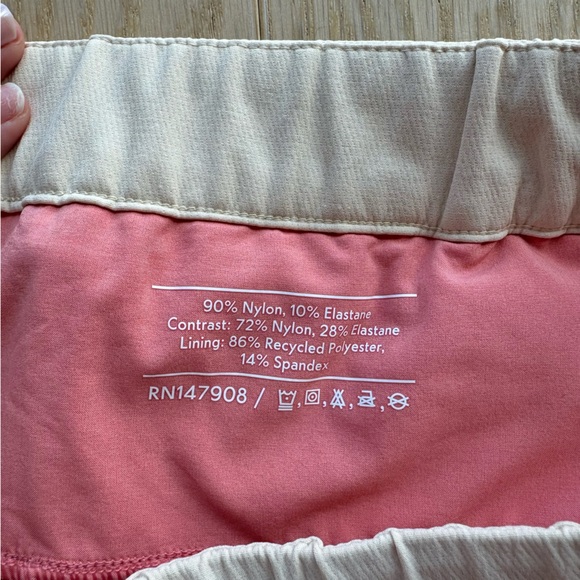 Outdoor Voices Pink and White Skorts with Wrap-Style Front - Picture 5 of 5